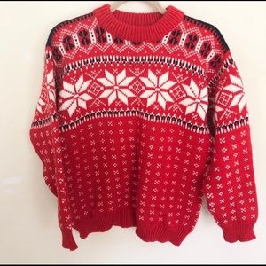 Dale of Norway Red Snowflake Sweater